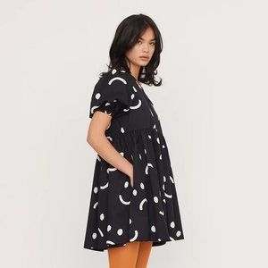 Lazy Oaf Happy Sad Black Mini Dress